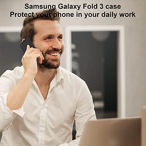 WOLAFOO Kılıf için Samsung Galaxy Z Fold 3 Kılıf ile Tutucu, Galaxy Z Fold 3 Manyetik Tam Vücut Kılıf, Braket ve Cüzdan Yuvası