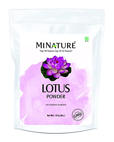 Mi nature tarafından Lotus Tozu / Lotus Çiçeği Tozu / Nelumbo nucifera / 227g (8 oz) (0.5 lb)/ %100 Doğal / Lotus Yaprağı Tozu