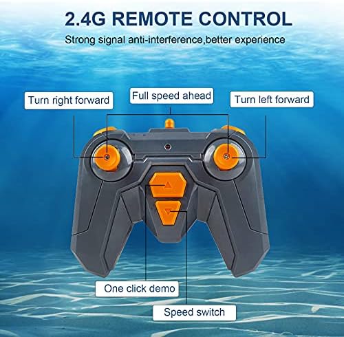 Outamateur Uzaktan Kumanda Köpekbalığı Oyuncak 2.4 GHz 1: 18 Ölçekli Yüksek Simülasyon Köpekbalığı Havuzu Oyuncaklar için Yüzme