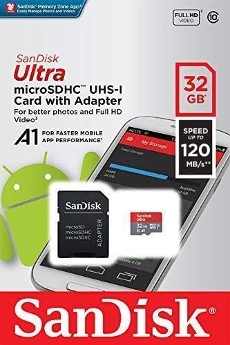 Ultra 32 GB microSDHC Çalışır Philips S326 Artı tarafından Doğrulanmış SanFlash ve SanDisk (A1/C10/U1/8 k / 120MBs)