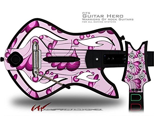 Yaprakları Pembe Çıkartması Tarzı Cilt-uyar Warriors Rock Guitar Hero Gitar (GİTAR DAHİL DEĞİLDİR)