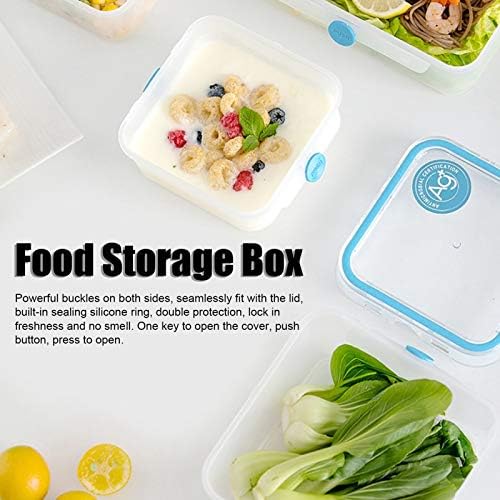 Yuecoom gıda saklama kutusu, mutfak Şeffaf saklama kutusu Gıda Depolama Organizatör Koruma Kutusu için Buzdolabı (1050 ml)