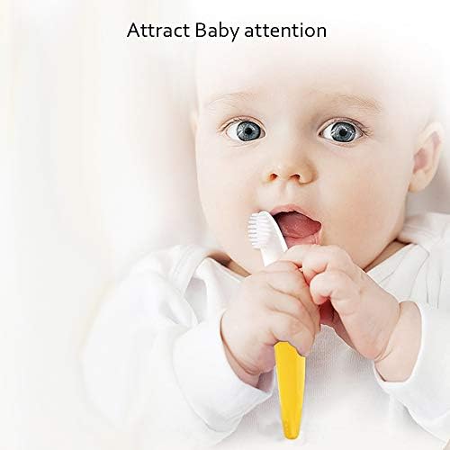 Bebek Diş Fırçası ve Muz Sarı Bebekler Toddlers Molar Sopa için Bebek Toddlers Çocuk Eğitim Diş Fırçası