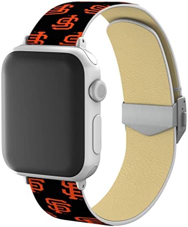 Oyun Zamanı San Francisco Giants Tam Baskı saat kayışı Kazınmış Toka ile Apple Watch ile uyumlu (38/40 / 41mm-Uzun-Yinelenen)