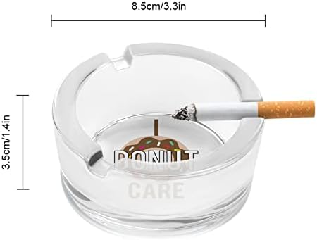 Ben Donut Bakım Cam Küllük Çapı 3.3 Şeffaf Sigara plaka Ev Ofis Masa Kullanımı için Kapalı veya Açık Masa Dekorasyon