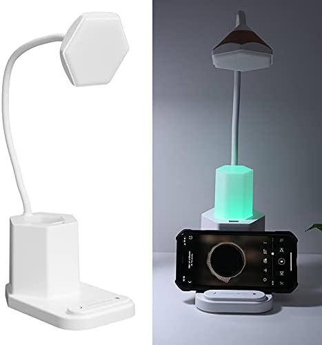 Hozee LED Masa Lambası, masaüstü Göz Koruma Lambası USB Şarj Edilebilir Çok Fonksiyonlu Enerji Tasarrufu için Küçük Fan ile
