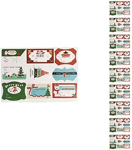 Zentto Noel Tatil Etiket Noel Hediyesi Damga Dekorasyon Etiket Kağıt Ambalaj Etiket Hediye Etiket Etiket (Satılık 10 Yaprak)