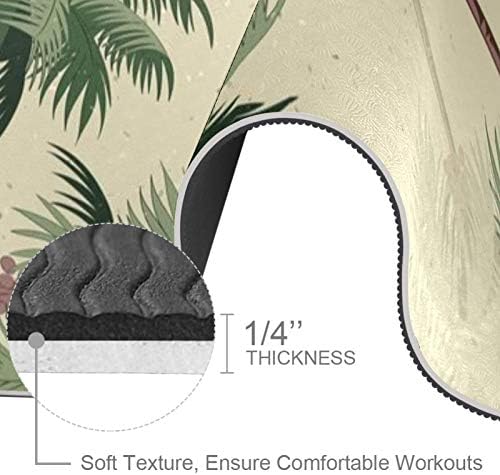 Unicey Tropikal Palmiye Ağaçları Desen Retro Yoga Mat Kalın Kaymaz Yoga Paspaslar Kadınlar ve Kızlar için egzersiz matı Yumuşak