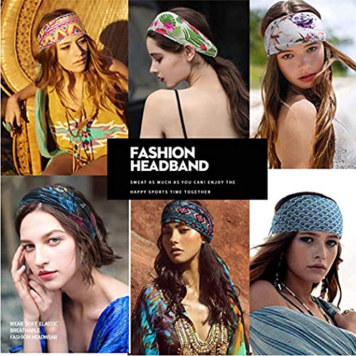 Kulaklı Boho Afrika Saç Bantları Yoga Geniş Düğüm Saç Bantları Ter Baskılı Headwraps Elastik Türban Headscarfs Renkli Şapkalar