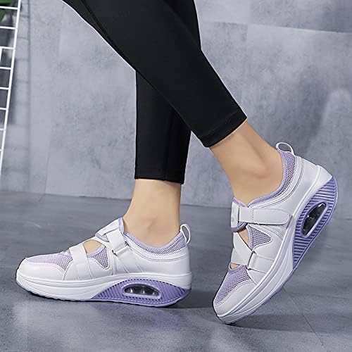 USYFAKGH Bayan Kaymaz koşu ayakkabıları Atletik Tenis Sneakers spor yürüyüş ayakkabısı