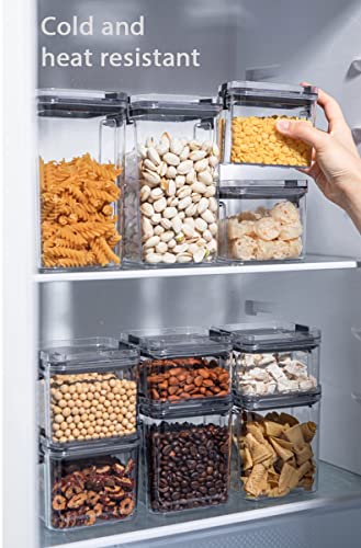 Temel Hava Geçirmez Gıda Saklama Kapları 6 Parçalı Set Mutfak ve Kiler Organizasyonu - BPA İçermeyen-Dayanıklı Kapaklı Sert