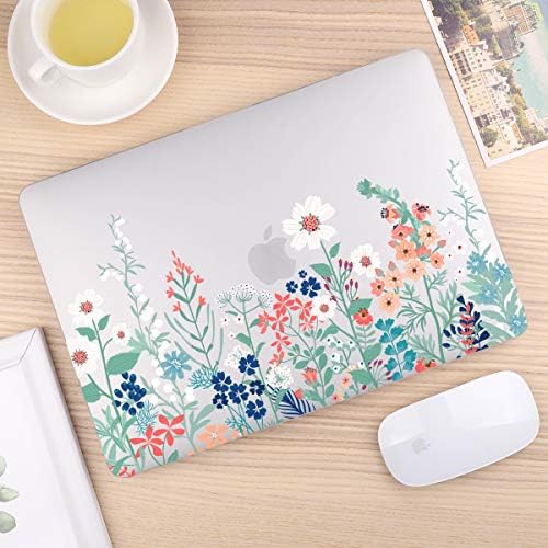 CıSoo macbook çantası Hava 13 İnç Kılıf A1466 A1369, yumuşak Dokunmatik Çiçek Desen Hard Case Shell Kapak Klavye Kapak ve Ekran
