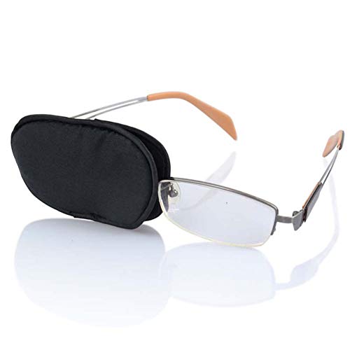Yetişkinler ve Çocuklar için İpek Göz Bandı Gözlükleri Tek Gözlü Maske, Tembel Göz, Ambliyopi Ve Şaşılık Tedavisi (Büyük)