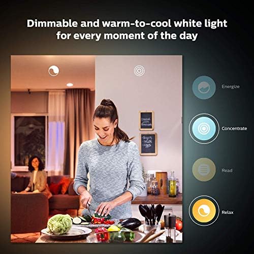 Philips Hue Beyaz ve Renkli Ambiyans A19 LED Akıllı Ampul, Bluetooth ve Zigbee uyumlu (Hue Hub İsteğe Bağlı), Alexa ve Google