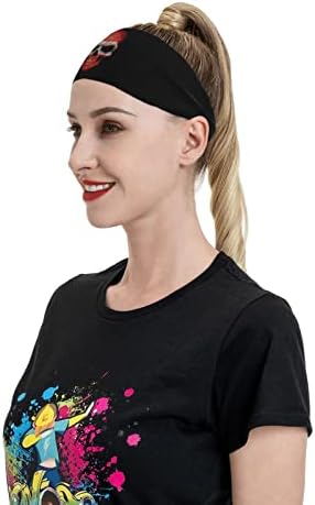 Avusturya Bayrağı Kafatası Bayan Erkek Yoga Egzersiz Hairband Yumuşak Elastik Streç Bantlar Kaymaz Nem Esneklik Headwrap Fitness