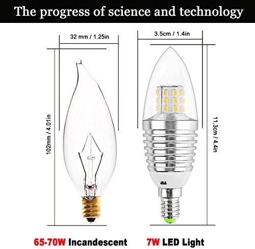 E14 LED Ampul, baz LED Filament Mum Şekli ampul, 7 W LED Şamdan ışık, 2835SMD Yedek Ampul, Halojen ve Akkor Ampul için en iyi