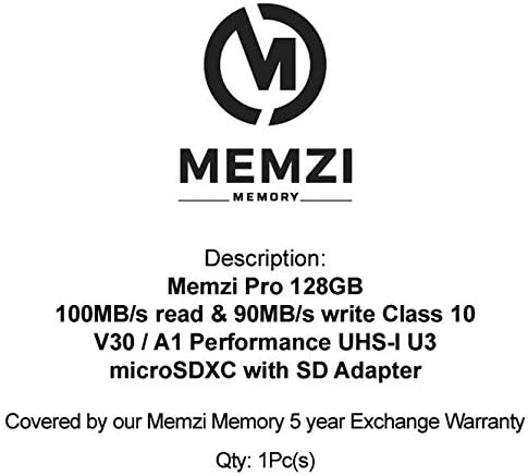 MEMZİ PRO 128 GB Micro SDXC Hafıza Kartı için Huawei Onur Oynamak, 9, 9N, 9i, 7A, 7C, 7X Cep Telefonları-Yüksek Hızlı C10 100