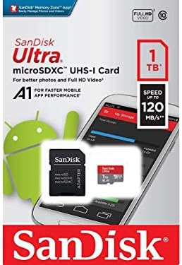 Ultra 1 TB microSDXC Micromax Evok Çift Not Artı SanFlash ve SanDisk tarafından Doğrulanmış için Çalışır (A1/C10/U1/8 k / 120MBs)
