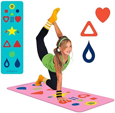 Çocuklar Yoga Mat, pembe Ücretsiz Yoga Oyunu Uygulaması ve Nasıl Yapılır Posteri-Phresh Chi Mat-Egzersiz Oyunu-Öğrenmesi Kolay,