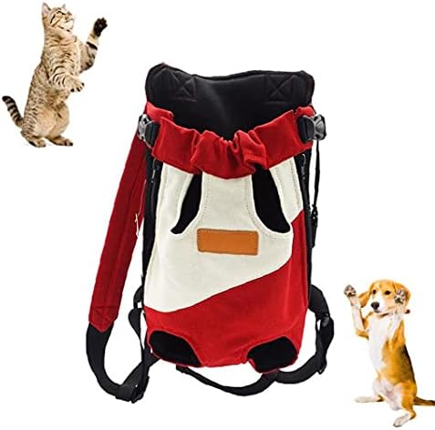 Pet Seyahat Sırt Çantası Köpek Açık Taşıyıcı Nefes Kediler Göğüs Dört Ayaklı Çanta Kırmızı S