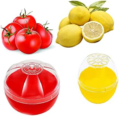 6 Parça Sebze ve Meyve Şekilli Koruyucular Saklama Kapları için Buzdolabı, Sarımsak Domates Limon Avokado Soğan Depolama/Kaleci
