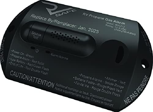 RV Güvenli RVLP-2B Propan Gazı Alarmı-2 Telli, Siyah
