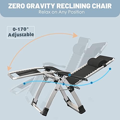 SLSY Sıfır Yerçekimi Sandalye, Kapalı ve Açık için Çıkarılabilir Yastık ve Tepsi ile Uzanmış Şezlong, ergonomik Veranda Recliner