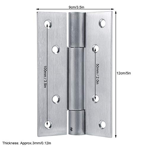 Kapı menteşesi, 2 PCS 5in Bahar Sönümleme Menteşe Öz Kapanış Paslanmaz çelik kapı menteşesi için Ev Kabine Dolap