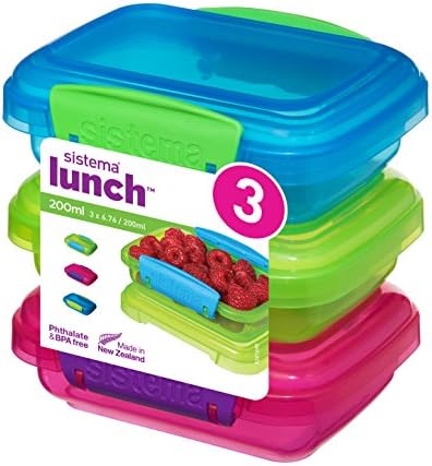Sistema To Go Collection Bento Box Plastik Öğle Yemeği ve Gıda Saklama Kabı, 55,7 Ons, Çok Bölmeli (Renk Değişebilir) ve Öğle