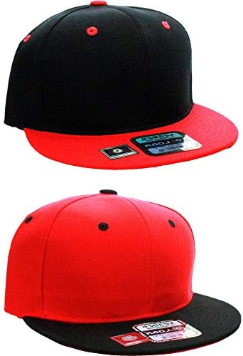 D & I Klasik Boş Snapback Düz Bill Visor Şapka Kap w Ayarlanabilir Ayarlanabilir Geri