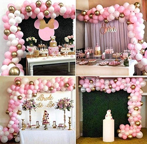 Parti Propz Pembe Mutlu Doğum Günü Dekorasyon Combo 101 Adet Folyo Afiş ve Balonlar Prenses Kızlar için Yetişkin Eşi Kız Arkadaşı