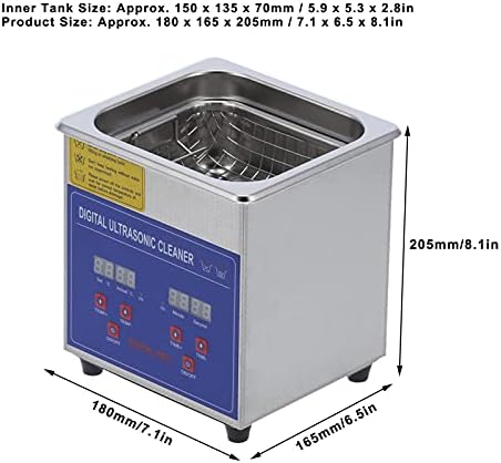 LED dijital ultrasonik temizleyici temizleme makinesi ile ısıtma zamanlama için takı Metal Dishware devre MH-009S 1.3 L 40