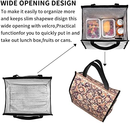 Öğle yemeği çantası Antik Oryantalist Sanat Yalıtımlı Öğle Yemeği Çantası Öğle Yemeği Kutusu İçin Kadın Erkek Çalışma Piknik