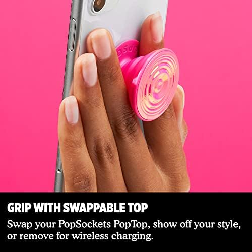 PopSockets: Telefonlar ve Tabletler için Değiştirilebilir Üst Kısmı olan PopGrip-Ripple Opal Pink