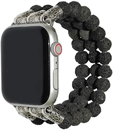 ZOOZOOT Lava Kaya Toprak Dalmaçyalı Taş saat kayışı 38mm, 40mm, 42mm, 44mm Apple Watch ile Uyumludur, Apple Watch için Saat
