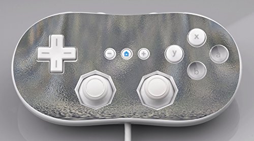 Erime Platin Gümüş Doku Metal Arka Plan Vinil çıkartma Cilt tarafından Mehtap Baskı için Wii Klasik Denetleyici